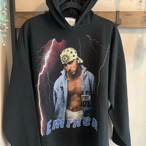 Eminem new line 2000 Black Graphic Hoodie - RARE